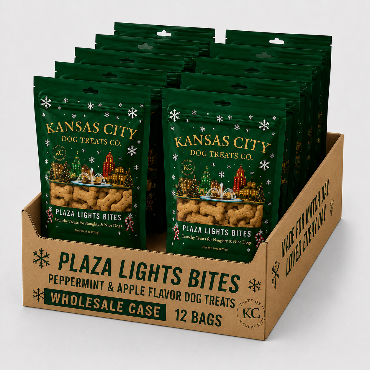 Plaza Lights Bites Dog Treats Case of 12